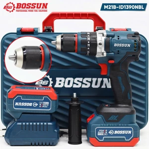 Máy khoan pin 13mm Bossun M21B-ID1390NBL - Máy khoan búa 3 chức năng đầu kẹp Autolock kim loại lực siết 90Nm