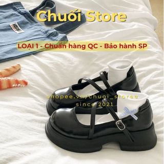 Giày lolita nữ da PU tổng hợp dệt vải đế cao su mềm mại thoải mái dễ đi đáng yêu