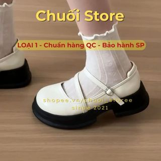 Giày lolita nữ da PU tổng hợp dệt vải đế cao su dễ thương đáng yêu nữ tính thanh lịch