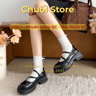 Giày lolita nữ da PU tổng hợp dệt vải đế cao su mềm mại thoải mái dễ đi đáng yêu