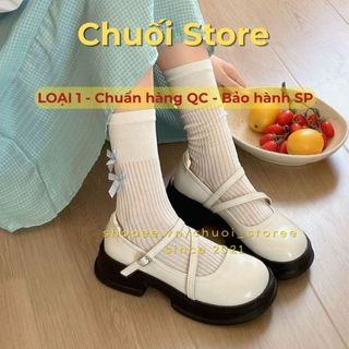 Giày lolita nữ da PU tổng hợp dệt vải đế cao su thoải mái dễ đi tinh tế êm ái