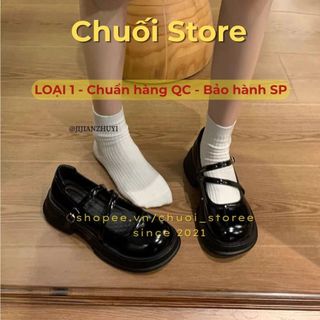 Giày lolita nữ da PU tổng hợp dệt vải đế cao su mềm mại thoải mái dễ đi đáng yêu