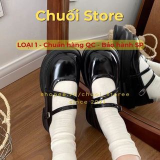 Giày lolita nữ da PU tổng hợp dệt vải đế cao su mềm mại thoải mái dễ đi đáng yêu