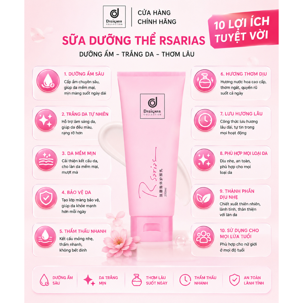 🎁 Combo 10 Tuýp Rsarias – Quà Tặng Thiết Thực Cho Người Thân Và Bạn Bè