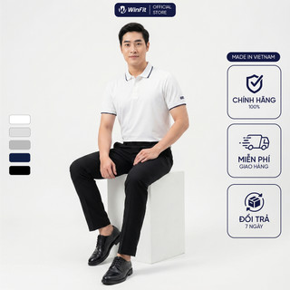 Áo Polo Nam Winfit dệt vân nổi QuickDry nhanh khô, bề mặt mịn, thoáng khí, mặc thoải mái, không gây thô ráp WPL003