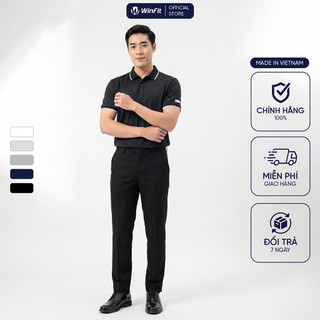 Áo Polo Nam Winfit dệt vân nổi QuickDry nhanh khô, bề mặt mịn, thoáng khí, mặc thoải mái, không gây thô ráp WPL003