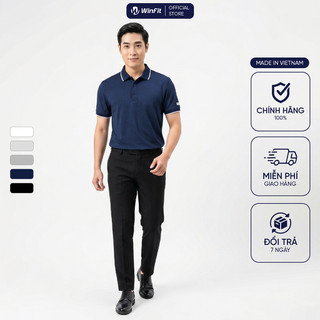 Áo Polo Nam Winfit dệt vân nổi QuickDry nhanh khô, bề mặt mịn, thoáng khí, mặc thoải mái, không gây thô ráp WPL003