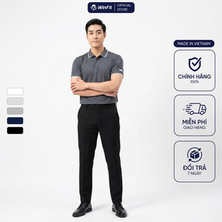 Áo Polo Nam Winfit dệt vân nổi QuickDry nhanh khô, bề mặt mịn, thoáng khí, mặc thoải mái, không gây thô ráp WPL003
