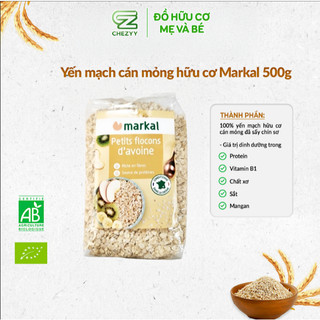 Yến mạch cán mỏng hữu cơ Markal 500g dùng chế biến đồ ăn dặm cho bé