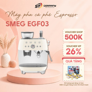Máy pha cà phê Espresso Smeg EGF03, Máy pha cafe tích hợp xay cà phê cao cấp, nâng tầm trải nghiệm cà phê GermanySnT HCM