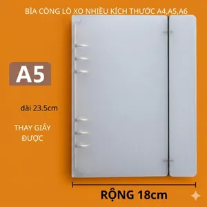 Sổ còng A4 B5 A5 A6 -Sổ càng sắt thay được giấy đủ kích thước-mới