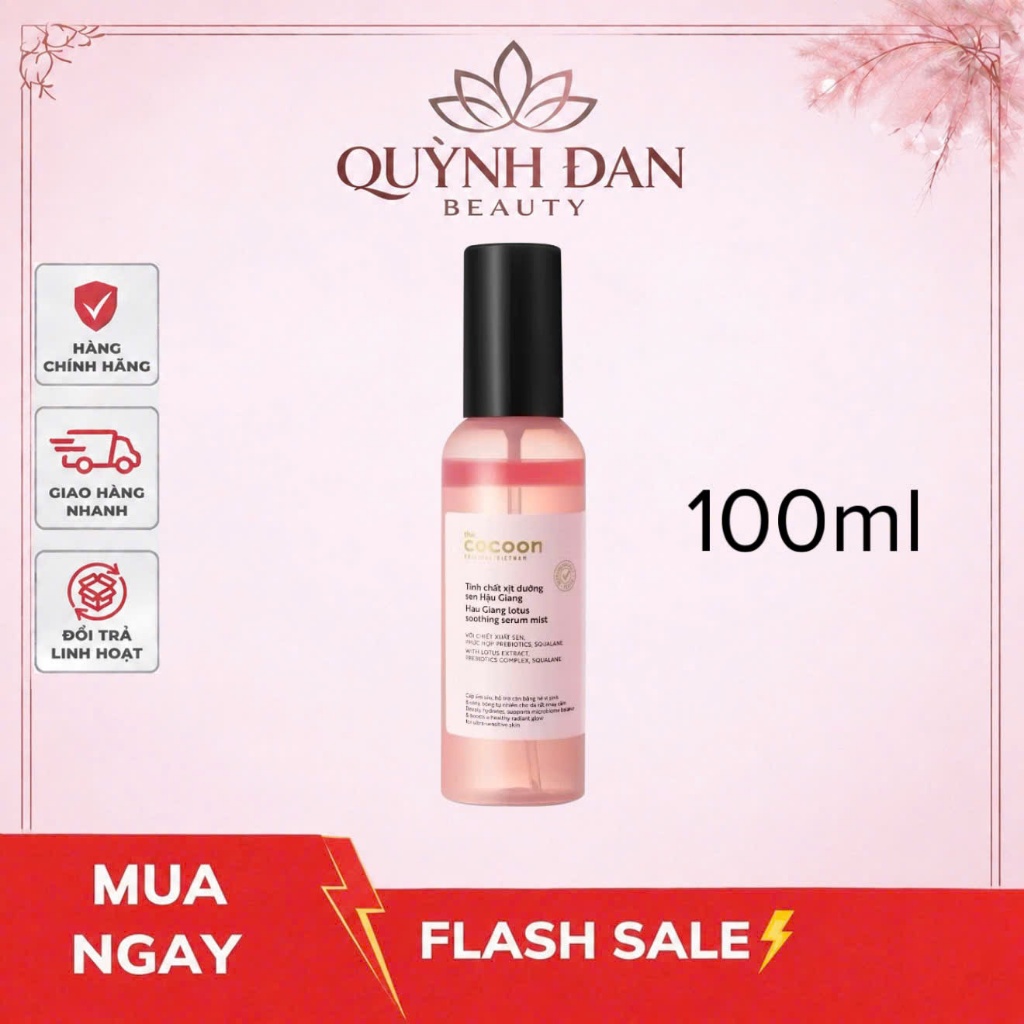 Tinh chất xịt dưỡng sen Hậu Giang Cocoon 100ml