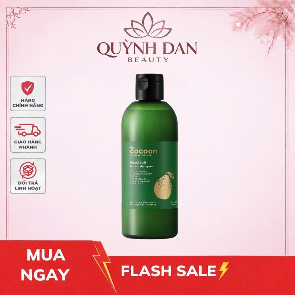 Dầu gội bưởi Cocoon giúp giảm gãy rụng và làm mềm tóc 310ml