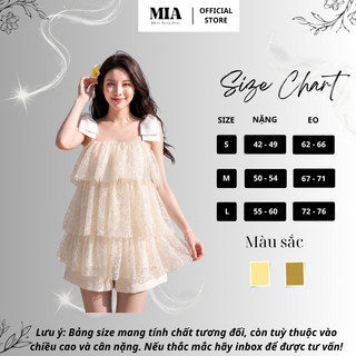 Set Váy Ren Tầng Nữ  Chất Lưới Thêu Form Xòe Tiểu Thư Thanh Lịch Đi Biển MIA S112