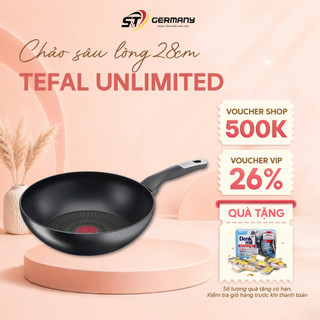 HCM Chảo sâu lòng TEFAL Unlimited 28cm G2551902 hàng nhập khẩu, chảo sâu lòng bếp từ chống dính GermanySnT 90190