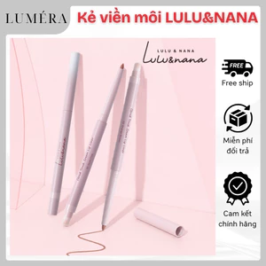Chì Kẻ Viền Môi LULU&NANA 3in1 Chì Kẻ Môi 2 Đầu Tạo Hiệu Ứng Môi Căng Tròn Tự Nhiên Bền Màu Mịn Lì