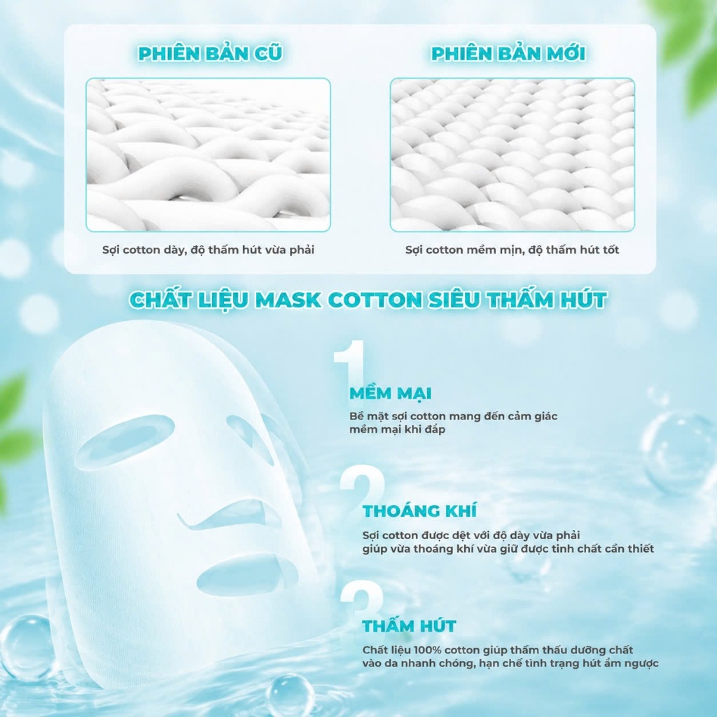 COMBO 20 Mặt Nạ Tinh Chất Rau Má Làm Dịu Da BNBG VITA GENIC CALMING JELLY MASK 30ml x 20