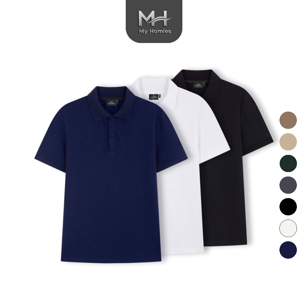 Áo polo nam trơn, áo thun nam cổ bẻ Big Size 55-115kg vải cotton cá sấu đủ màu - My Homies | BigBuy360 - bigbuy360.vn