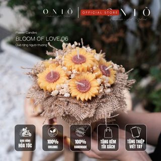 Hoa nến thơm hướng dương, Hương thơm tinh dầu, quà tặng sinh nhật, quà tặng tốt nghiệp - Bloom of love 06 - ONIÕ
