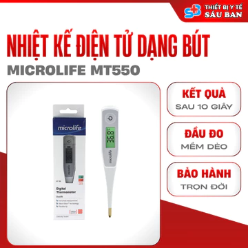 Nhiệt Kế Điện Tử Microlife MT550 Cao Cấp - Nhiệt Kế Đo Thân Nhiệt Nhanh 10 Giây Đầu Mềm Dễ Dàng Sử Dụng