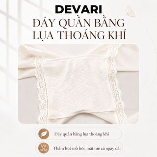 Quần Lót Nữ Cao Cấp Chất Su Mềm Mịn, Quần Chip Boxer Nữ Đáy May Thoáng Khí Kháng Khuẩn DEVARI L6448