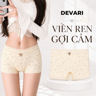 Quần Lót Nữ Cao Cấp Chất Su Mềm Mịn, Quần Chip Boxer Nữ Đáy May Thoáng Khí Kháng Khuẩn DEVARI L6448