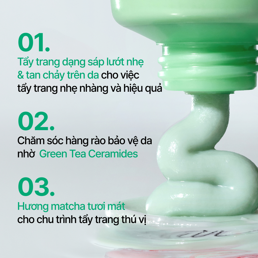 Sáp tẩy trang Green Tea Ceramide hương matcha lướt nhẹ trên da INNISFREE Green Tea Ceramide Cleansing Balm