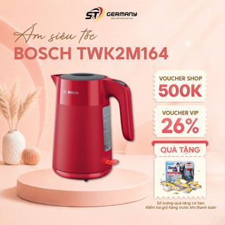 HCM Ấm siêu tốc BOSCH TWK2M164 màu đỏ, Bình đun siêu tốc cao cấp sang trọng hàng nhập khẩu GermanySNT