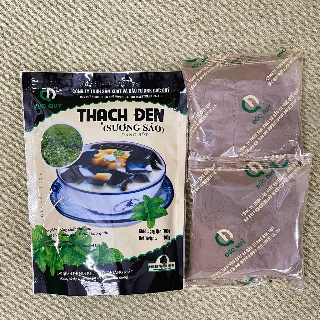 Combo 5 Gói Bột Thạch Đen Sương Sáo Loại 100gr Thương hiệu Đức Quý