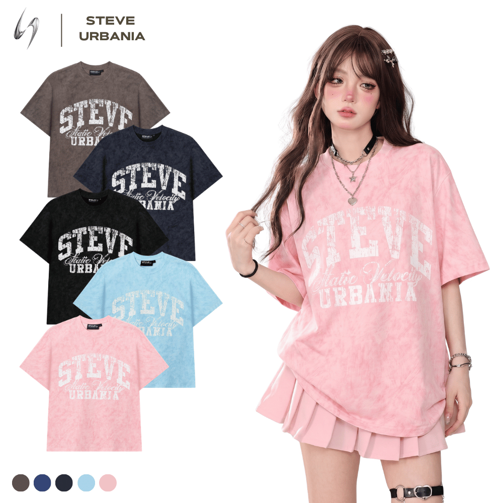 Áo Thun Local Brand STEVE URBANIA  fom Boxy, áo phông chất liệu Cotton, Áo thun in hình unisex vải Wash đã xử lý - AP04