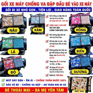 GỐI XE MÁY CHỐNG VA ĐẬP ĐẦU BÉ VÀO XE MÁY