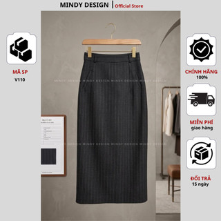 V110 - Chân váy bút chì 2 túi trước - Thiết kế cao cấp Mindy Design