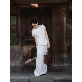 𝙀𝙑𝙀𝙍 𝙏𝙊𝙋 - Áo Linen Trễ Vai