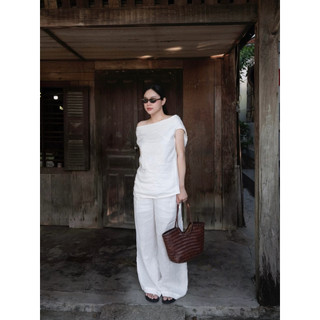 𝙀𝙑𝙀𝙍 𝙏𝙊𝙋 - Áo Linen Trễ Vai