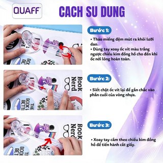 QUAFF Máy cắt tròn điều chỉnh 1.5-6.7 inch – thay lưỡi được, cắt huy hiệu/decal, dễ dùng