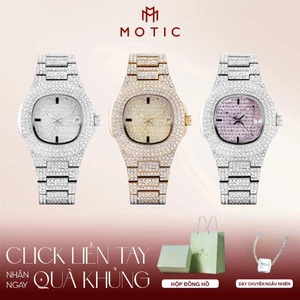 Đồng Hồ Nữ 6211L MOTIC - Đồng hồ Mặt Vuông Dây Đính Kim Cương