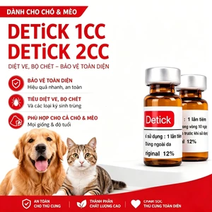 Nhỏ gáy diệt ve rận chó mèo 1cc/2cc Nhỏ Gáy Phòng Ve, Rận, Bọ Cho Chó Và Mèo Có hiệu quả nhanh chóng