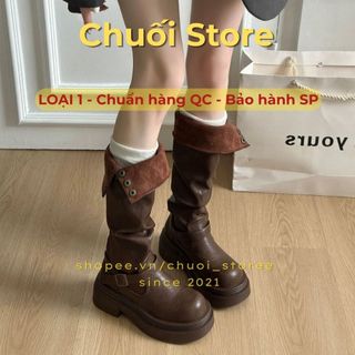 Giày boot nữ da PU tổng hợp dệt vải đế cao su thoải mái cá tính dễ mang thời trang