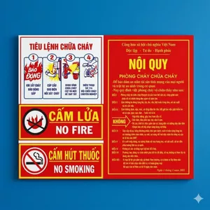 Nội quy,Tiêu lệnh, cấm lửa, cấm hút thuốc phòng cháy chữa cháy