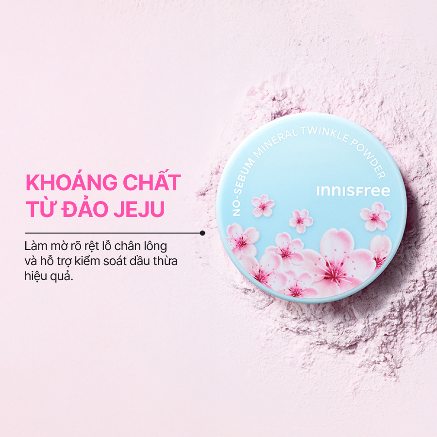 Phấn phủ bột kiềm dầu, mịn lì lâu trôi INNISFREE No Sebum Mineral Powder 5g