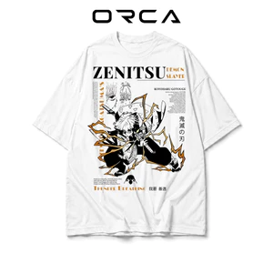 Áo thun Orca in hình Agatsuma Zenitsu Demon Slayer - Vải Cotton cao cấp - ORCA292
