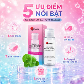 Toner Essence Nước Cân Bằng Da Kihasu Rau Má Panthenol Dưỡng Sáng, Cấp Ẩm Làm Dịu Da Nhạy Cảm 30ml
