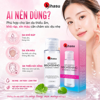 Toner Essence Nước Cân Bằng Da Kihasu Rau Má Panthenol Dưỡng Sáng, Cấp Ẩm Làm Dịu Da Nhạy Cảm 30ml