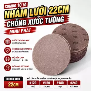 Combo 10 Tờ Nhám Lưới D 22cm Chà Tường Chống Xướt Minh Phát