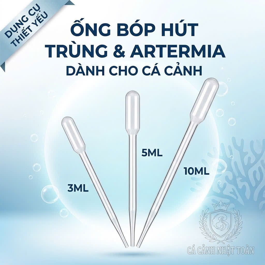 ỐNG BÓP HÚT TRÙNG ARTERMIA CHO CÁ CẢNH 3ML 5ML 10ML