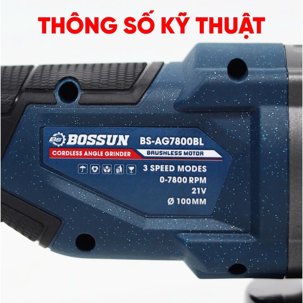[HOT SALE] Combo máy siết bulong Boshun 400N + Thân Máy Mài 7800BL Đầu bulong 2 trong 1 Không Chổi Than Pin 15cell