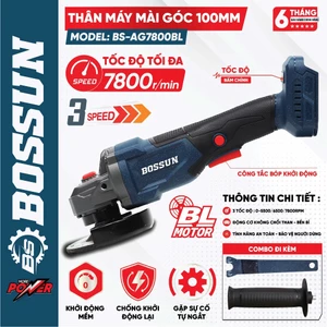 Combo máy siết bulong Boshun 400N + Thân Máy Mài 7800BL Đầu bulong 2 trong 1 Không Chổi Than Pin 15cell