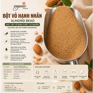 Bột Vỏ Hạnh Nhân Sweet Almond Shell Powder – Nguyên Liệu Scrub Tự Nhiên 🌿