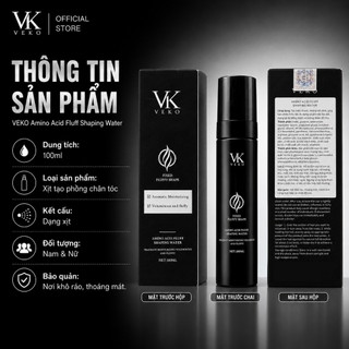 Xịt Tạo Phồng Chân Tóc VEKO Amino Acid 100ml - Xịt Giữ Nếp Tóc Tự Nhiên, Không Bết Dính, Tạo Kiểu Tóc Nam Nữ