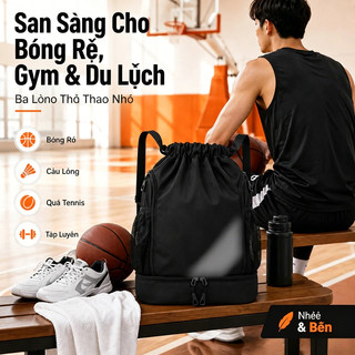 (TX)Balo Dây Rút Thể Thao Ba Lô Chống Nước Có Ngăn Đựng Giày, Chơi Bóng Rổ, Bóng Đá, Tập Gym